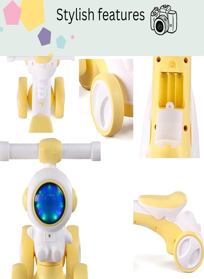 JoyRide AstroBug Toddler Ride-On Toy, 4-Wheel Space-Themed Balance Rider with LED Lights, (Yellow) - Image 2